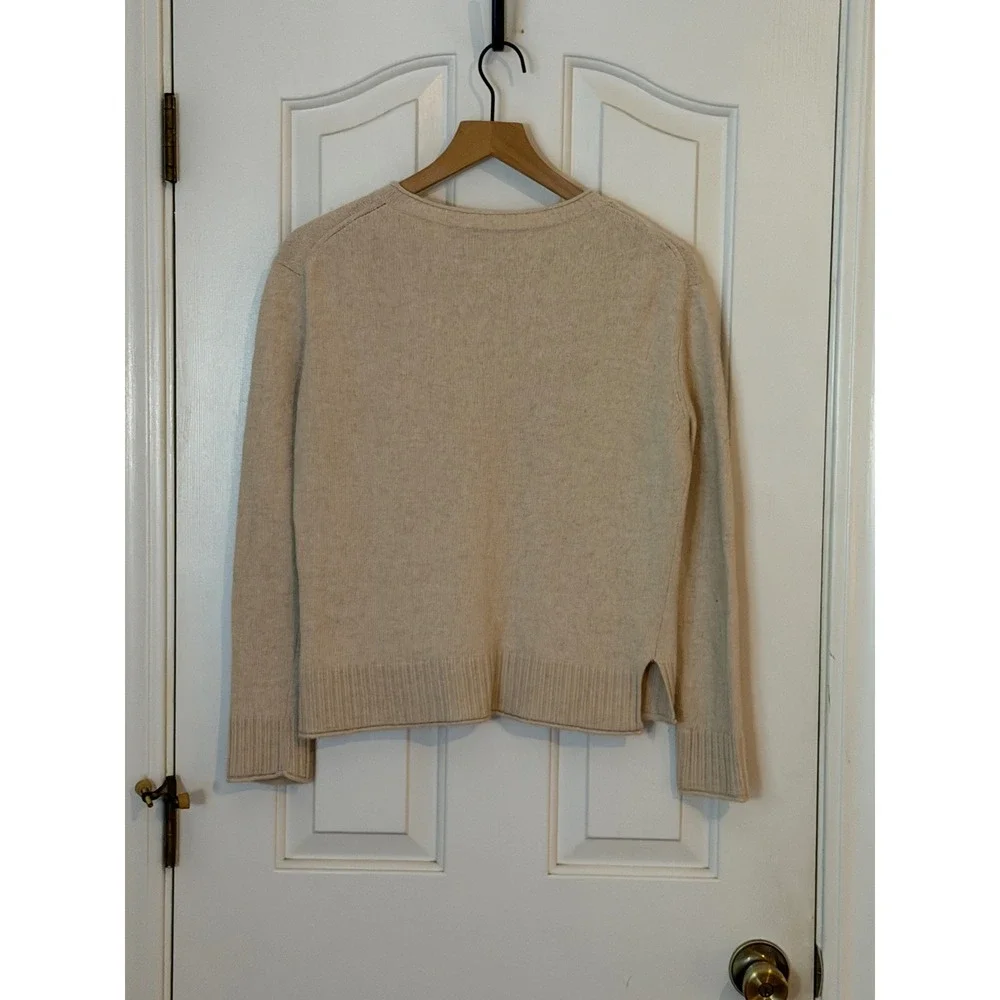 Jenni Kayne | Everyday Sweater Small Oatmeal Beige Wool‎ Cashmere Blend Crewneck
